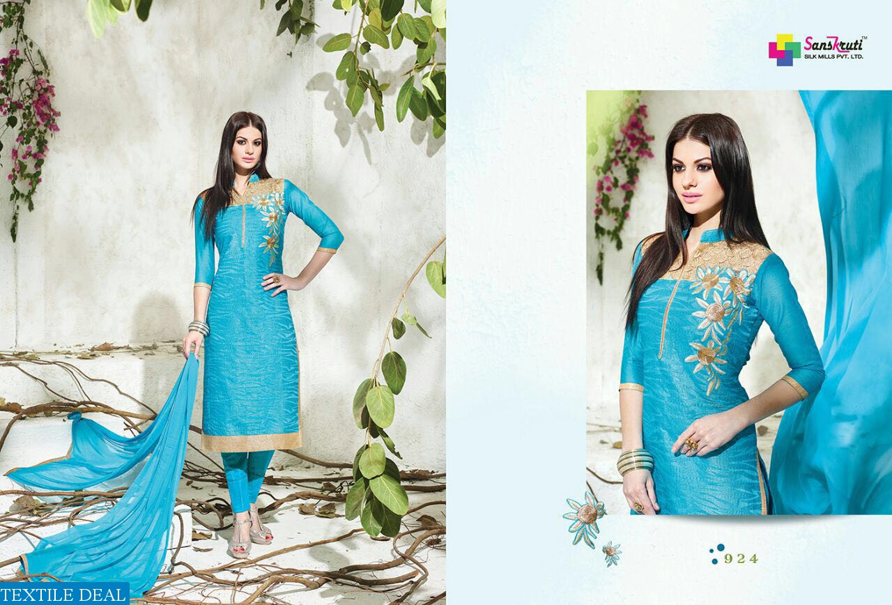 sanskruti samira Wholesale pure chanderi dress material